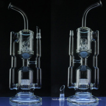 Cross-Crystal Recycler Tubo de vidrio para humo con aspersor (ES-GB-028)